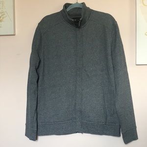 Banana Republic Men’s grey fleece zip jacket XL